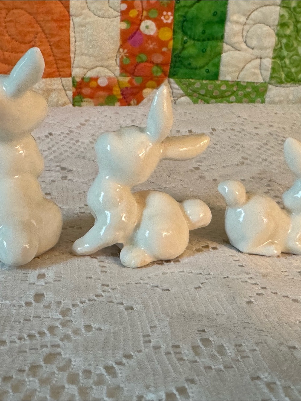 Vintage Norcrest Bunny Rabbit Figurines Mid-century Decor Set of 3 1950-60's - Picture 9 of 14